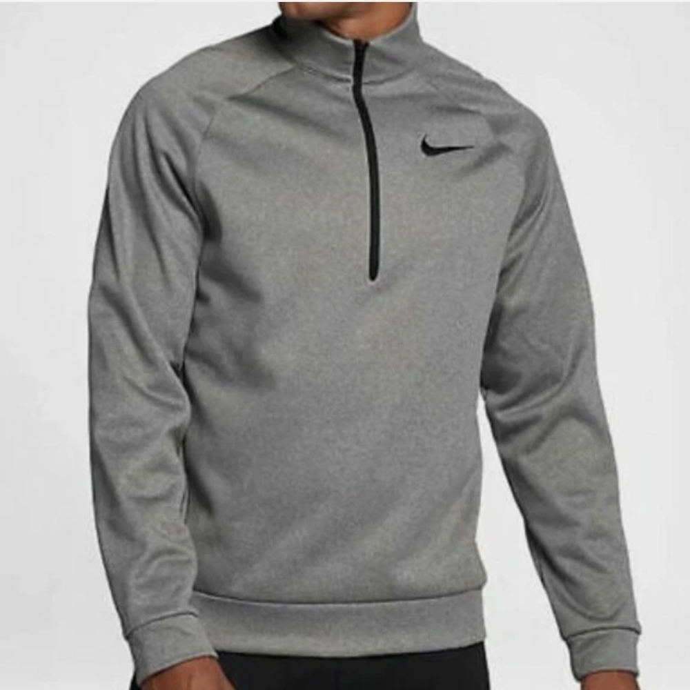 Nike Dri Fit 1/4 Zip Gray Pullover Sweatshirt Men's Size Medium